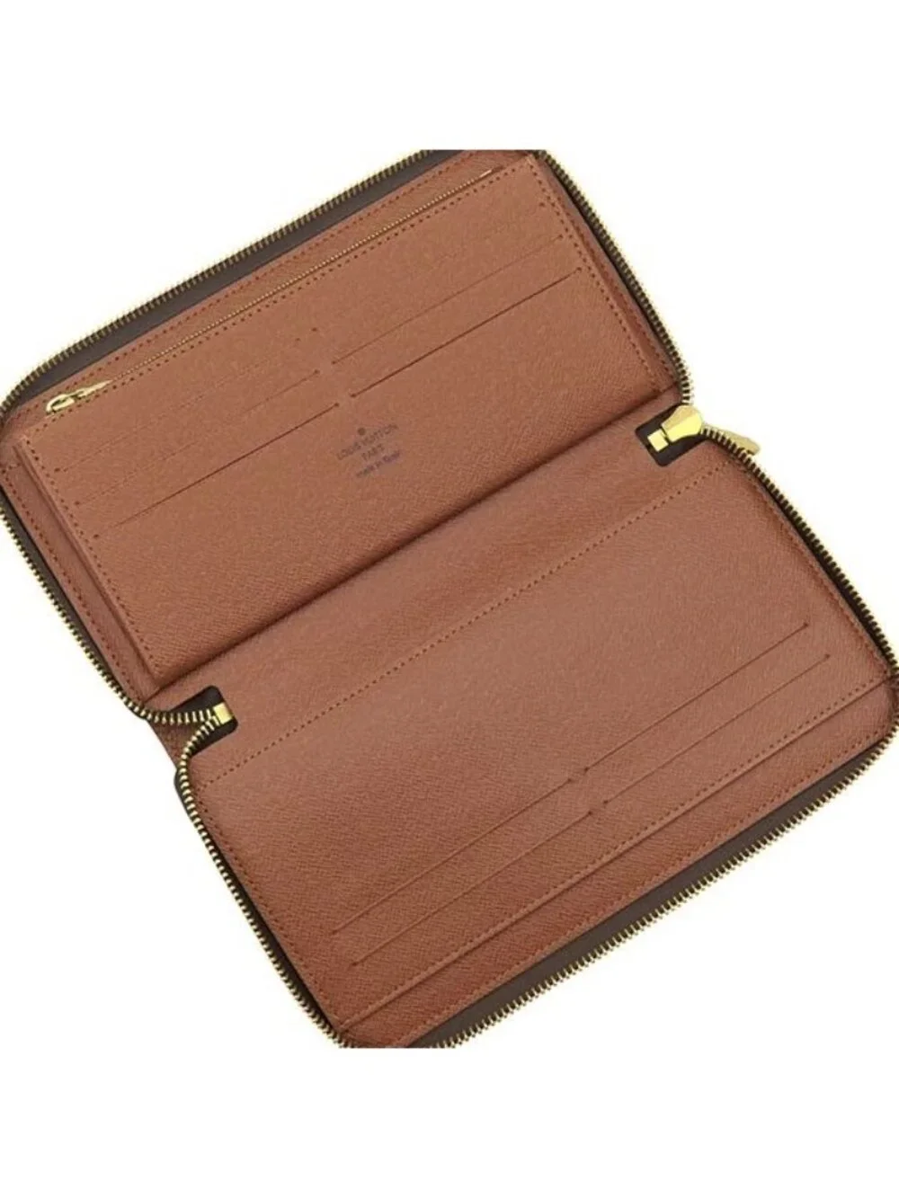Louis Vuitton Wallet Zippy Organizer Monogram Canvas Gold Zip Around Brown